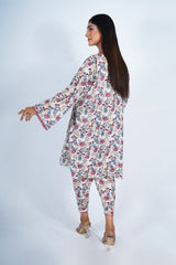 Hasati Tulip Shalwar with A-Line Frock and Lace